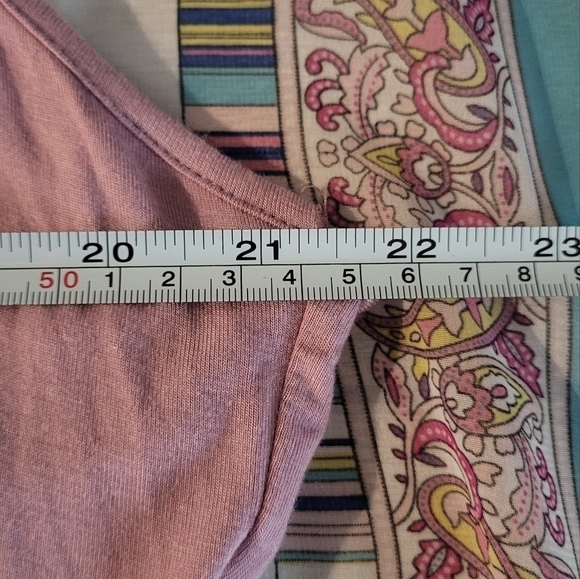 Roz & Ali Medallion Print Shawl Kimono Overlay Tank Top Size XL - Picture 9 of 11